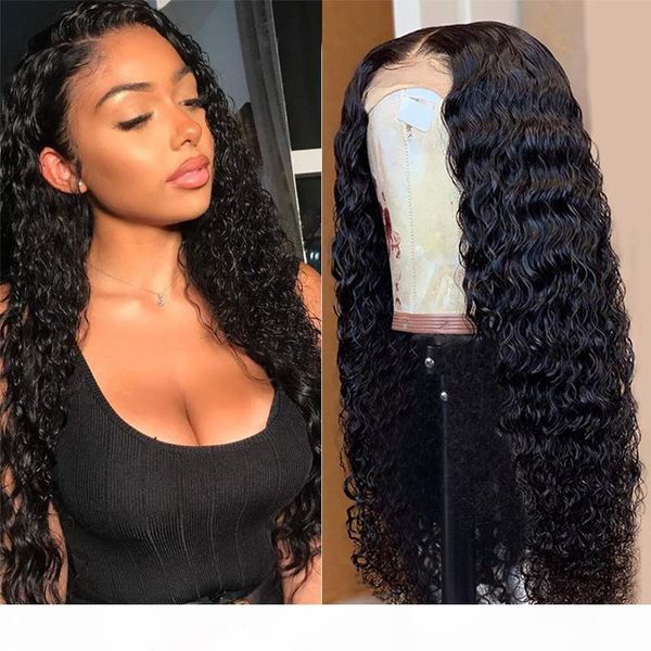 

brazilian deep wave wigs 13x4 prepluck remy deep wave human hair wigs lace front human hair for black women, Black;brown