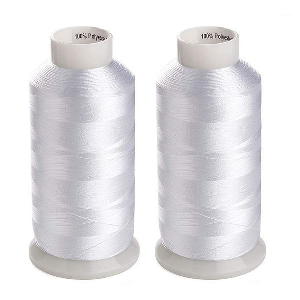

2 bobbin thread for sewing and embroidery machine 2 white 5500 yards each - 60wt polyester bobbin fill thread bottom threads1, Black