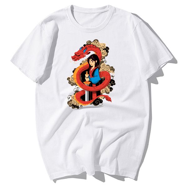 

sport 2020 fashion movie mulan and the dragon t shirts men harajuku streetwear cotton camisetas hombre men funny cool hip hop t shirt