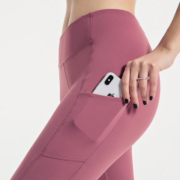 

yoga outfits sports fitness pants female leggings belt pocket gym exercise high waist running solid color sports1, White;red