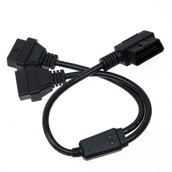 

50cm obd 2 ii 16 pin right angle y splitter extension cable for diagnostic tool1