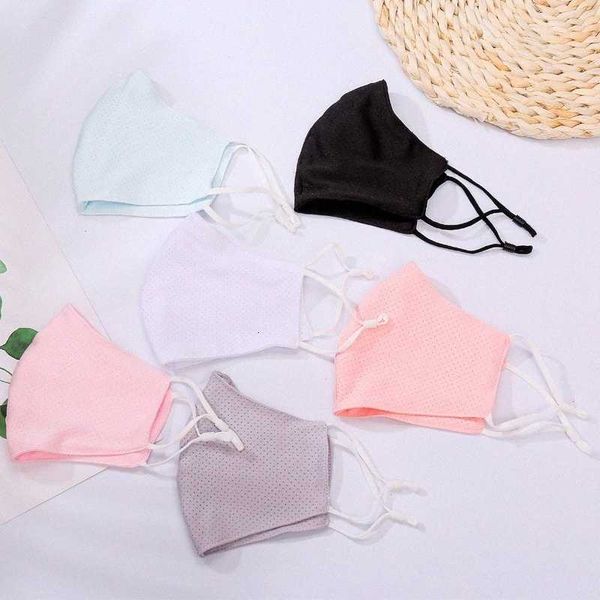 

breathable masks ice silk summer cool sunscreen protect adults dustproof cycling mask facial outdoor mesh mouth cover ffd5ri