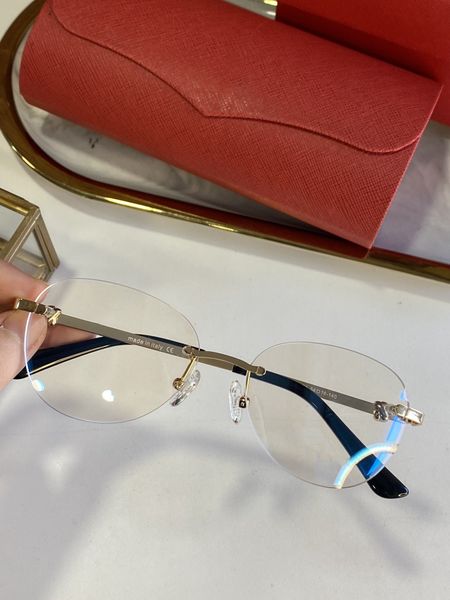 

2020 brand personalized fashion rimless butterfly glasses ultralight myopia glasses frame rimless ct0224, Silver