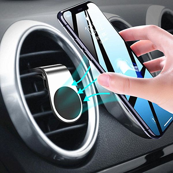 

metal magnetic car phone holder mini air vent stand mobile clip mount magnet phone stand holder for 11 pro max xs huawei