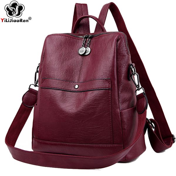 

hbp leather backpack women shoulder bags luxury backpack women large capacity school bags for teenage girls mochila