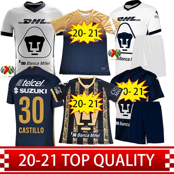 

van rankin 3rd castillo football uniform thailand 2020 unam mexiko ho stillo high-quality football shirt, Black;yellow