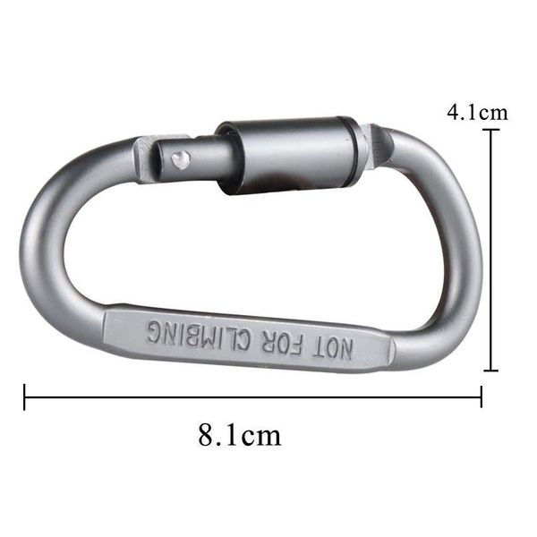 

20pcs/lot aluminum alloy d-shape carabiner travel kit camping equipment survival gear camp mountaineering hook outdoor c qylwds