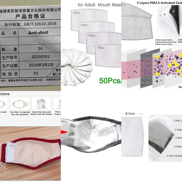 

mouth paper .5 anti filter haze mask pm2 anti dust mask activated carbon filter paper in stock 50pcs /lot in stock152454