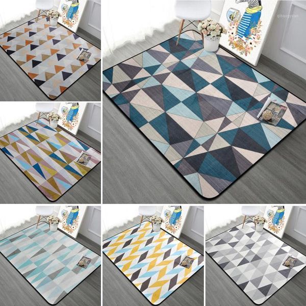 

simple geometry rectangle carpet living room sofa antiskid rug soft kids room play tents mats bedroom area decorative carpets1