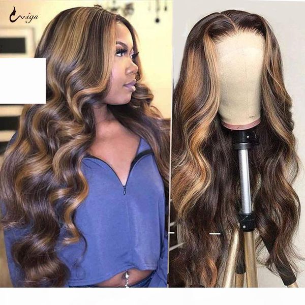

highlight brazilian body wave burgundy 99j lace front wig 1b 27 ombre human hair wig 180 density remy wigs, Black;brown
