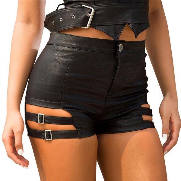 

sleeper 401 2021 new fashion women shorts black womens shorts leather mini casual charm gift drop shipping, White;black