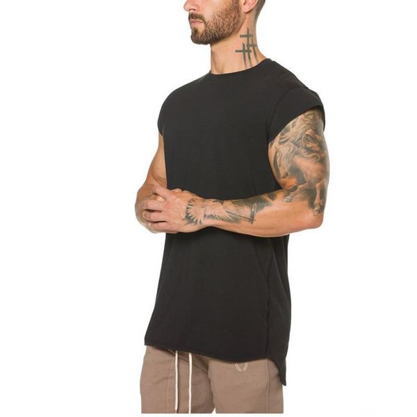 

summer men's t-shirt shirt gym fitness running bodybuilding exercise fashion man leisure round neck solid color short sleeve, White;black