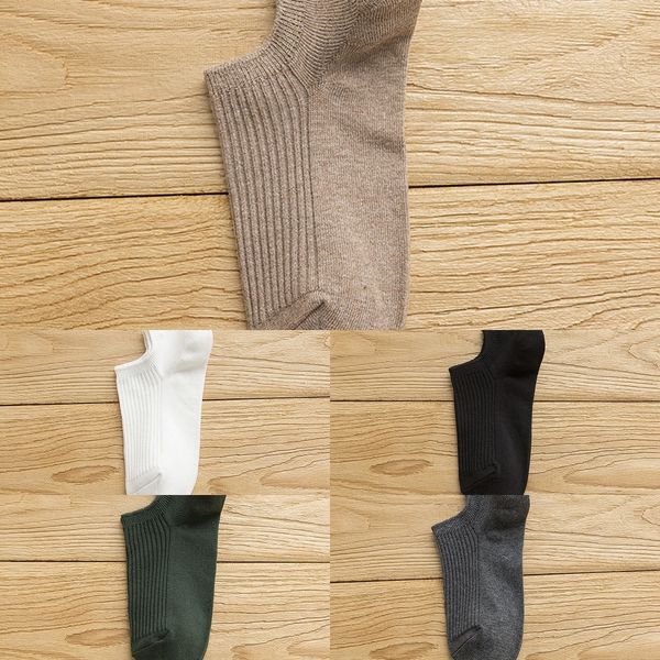 

mdjzy весной и летом новая мода двойной иглы большой пятки невидимая лодка невидимые полосатые лодку мужские хлопчатобумажные носки дышащие, Black