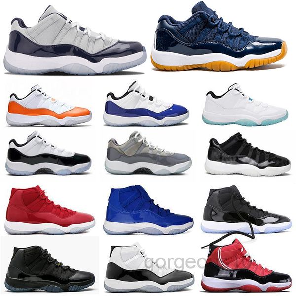 

25th anniversary 11 11s low concord bred high space jam mens womens basketballs shoes cap and gown gamma blue jumpman sneakers trainers hjn5