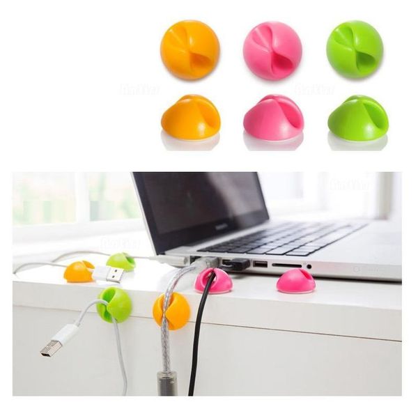 

round clip phone cable winder bobbin clamp protector earphone ties organizer wire cord fixer holder collation ma qyllsw