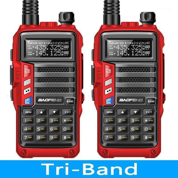 

2pcs baofeng uv-s9 tri-band 136-174/220-260/400-520mhz 8watts high power portable walkie talkie 10km long range cb radio1