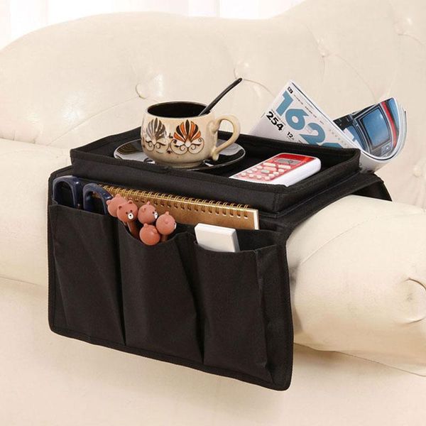 

storage bags sofa armrest hanging bag foldable large capacity space saver non-slip organizer for remote control phone magazine