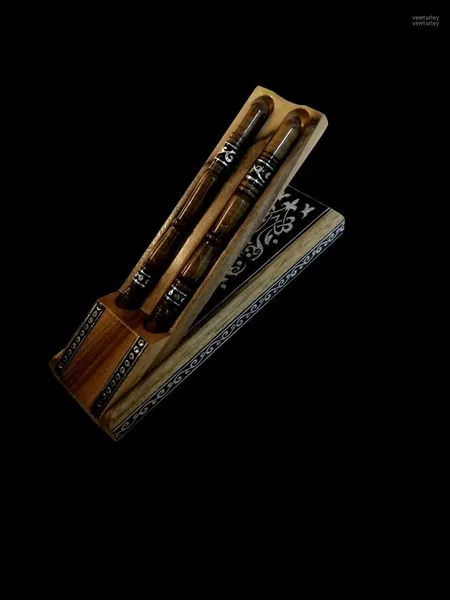 Set di penne in legno artigianali personalizzate - Penne in legno - Scatola artigianale - Regalo elegante Regalo esecutivo1