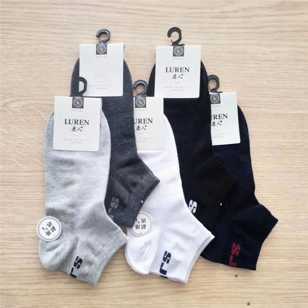 

deer new summer men's boat solid mesh casual cotton boat and socks men's socks mmh0u, Black