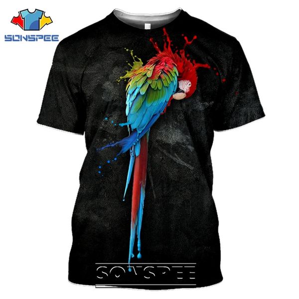

bird parrot summer men 3d print shirts graphic funny hippie men clothing