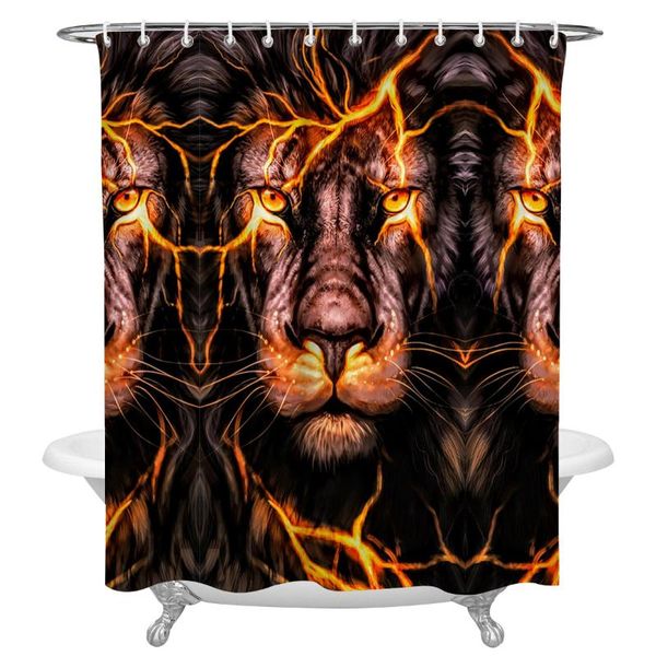 

shower curtains lion curtain decorative waterproof polyester fabric bathroom with hooks home bath decor