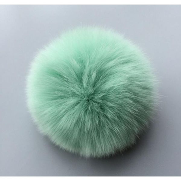 

original factory keyhains accessory real rabbit fur ball pom pom plush bag car pendant key chain eh642 f jllbca, Silver