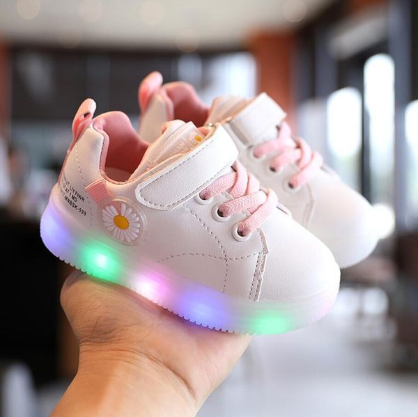 

kids shoes with lights new spring autumn toddler boys girls glowing sneakers children sports shoes for baby girls led sneakers wmthke, Black
