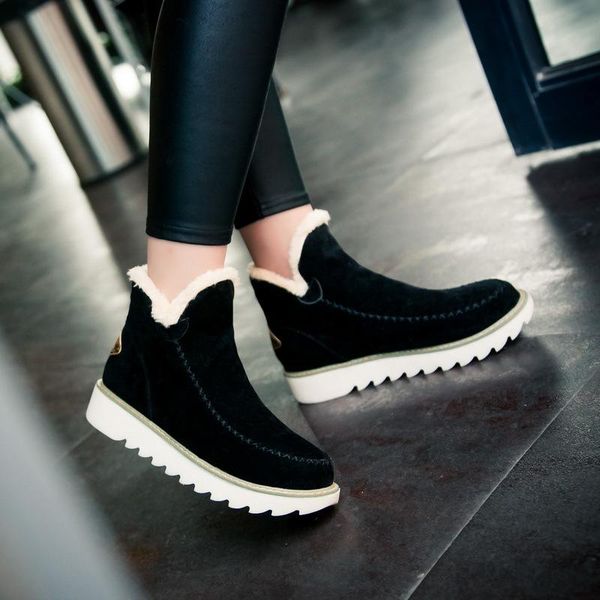 

new fashion women walking shoes ladies outdoor sport boots female ankle boots winter keep warm footwear botas mujer size 35-43, Black