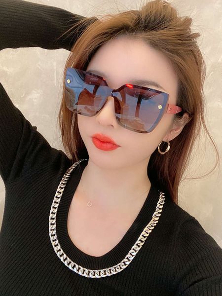 

sunglasses big frame women's fashion polarized 2021 new large face thin sunglasses anti ultraviolet glasses, White;black
