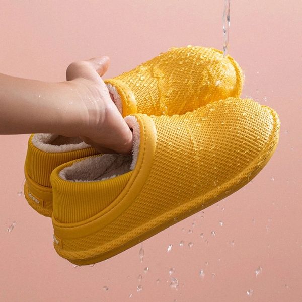 

2020 trend winter new waterproof bathroom indoor women fur slippers slip-on warm plush house bedroom ladies plush shoes #th7l