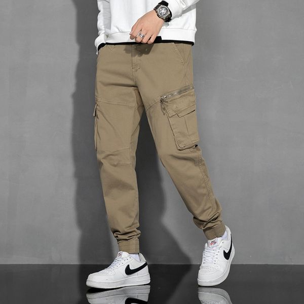 

y20ki 2020 осени новых комбинезонов мужских хлопок повседневных брюки случайного pantsfashion длинного корсет комбинезон прямо сыпучие мужск, Blue