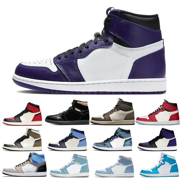 

2022 1s man's basketball shoes turbo green unc dark mocha obsidian tie dye court purple bred toe cactus jack chicago twist university b