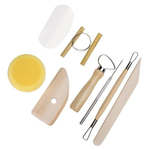 

multi-function diy pottery ceramics clay sculpture modelling tool set 8 pcs/set