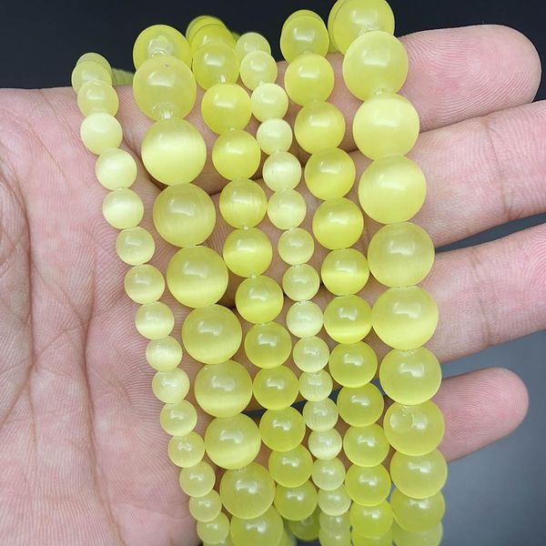 

1strand lot 6 8 10mm natural cat eye stone round loose opal bead cymophane spacer beads for jewelry making findings diy bracelet h bbyxck