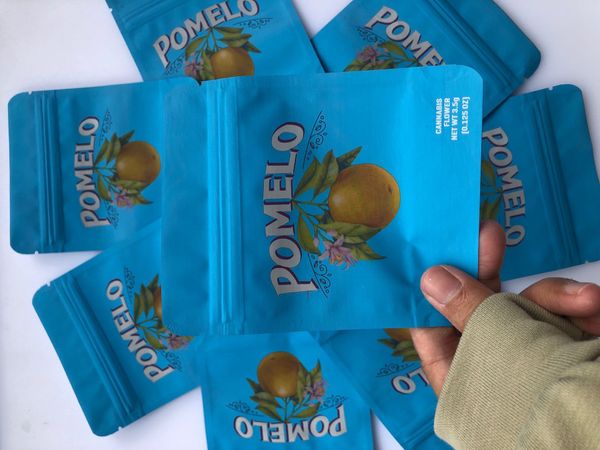

edibles empty and cookies hologram bags stickers pomelo mylar blue back packaging local bag bags label 3.5g wmthm xhhair
