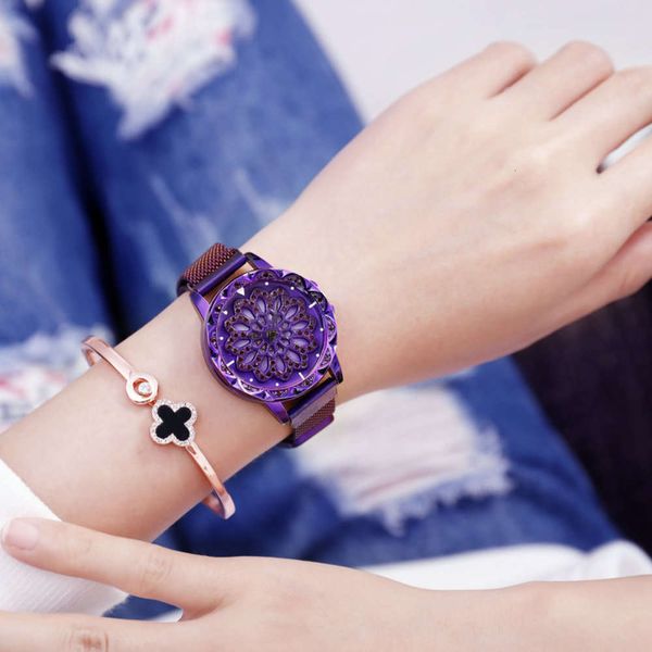 

watch new tiktok female magnet tiktok lady magnet magnet net red watch student shaking voice same watch female, Slivery;brown