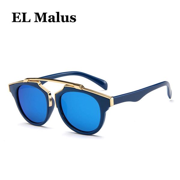 

el malusfashion овальный мател frame солнцезащитные очки дети дети uv400 розовый белый серый объектив зеркало урожай вс очки мальчики sqcpyv, Blue