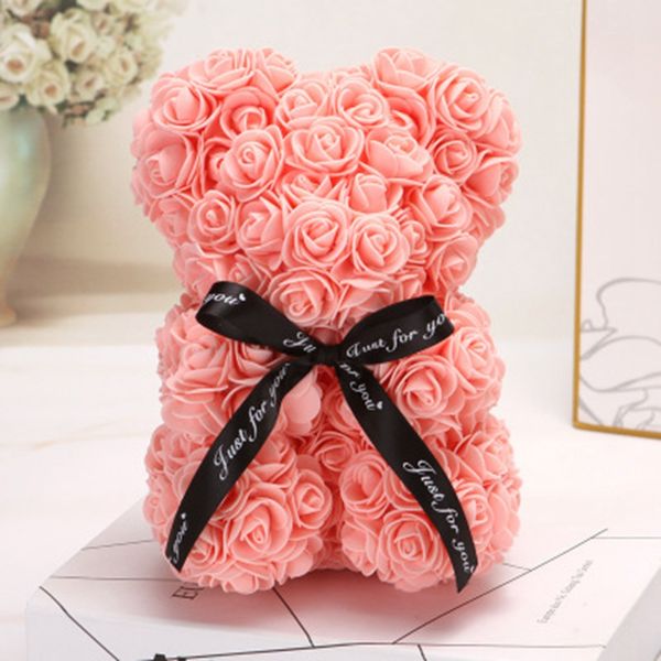 

25cm 3d polystyrene foam bear mini pe foam rose flower for diy crafts gifts valentine's day party supplies