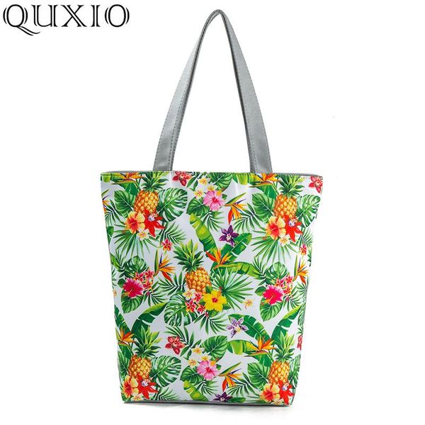 

casual tote bags for women 2020 summer new colorful floral printed shopping bag large capacity female canvas beach bags zxr05