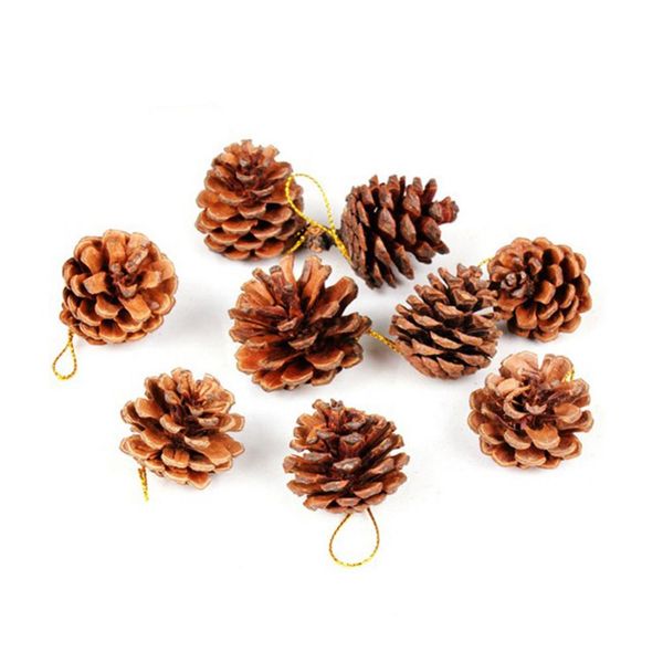 

горячая продажа 4.5cm 9pcs набор рождество home decor шишками xmas tree висячие украшения рождественские украшения товары bbyxnd garden2010