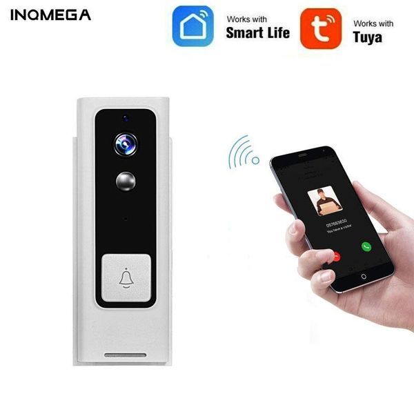 

doorbells inqmega wireless wifi video intercom doorbell tuya smart life 720p phone call door bell home security night vision ca