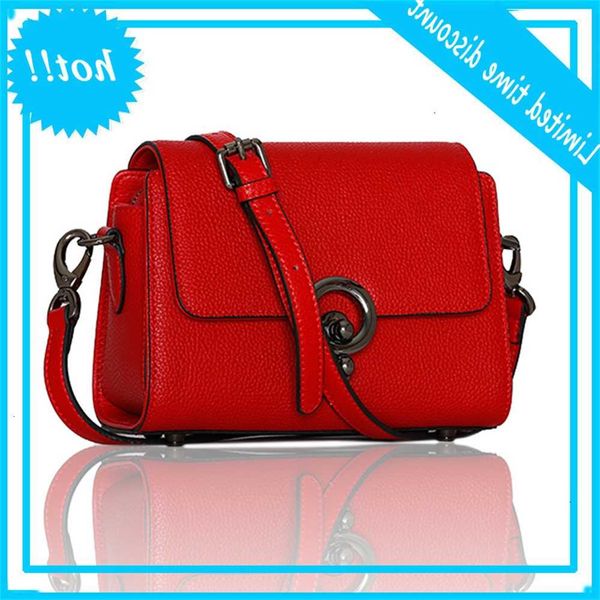 

winter korean new head litchi pattern women's single shoulder fashionable versatile round lock buckle leather small square bag