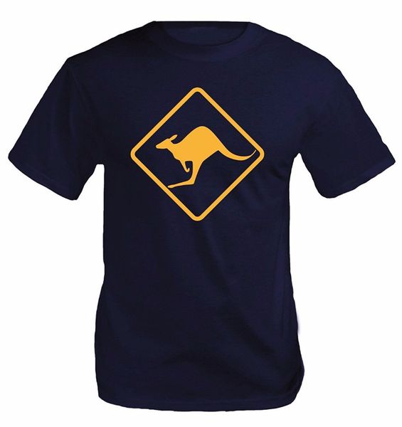 

original novelty short sleeve round neck australia kangaroo animal silhouette short sleeve sport hooded sweatshirt hoodie t shirt