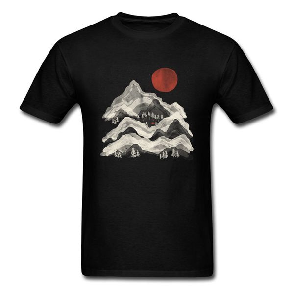 

moon lake 2018 chinese chic painting men short sleeve t-shirt casual art design & tees for farther's day sport hooded sweatshirt hoodi