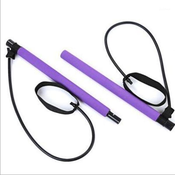

resistance bands hg-portable fitness pilates bar yoga tension for chest expansion exercise1