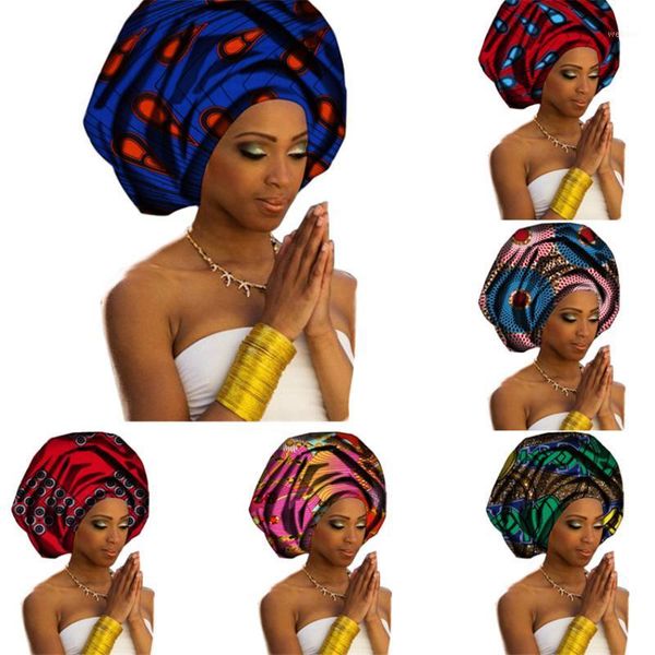 

27color african fashion women headband printed rich bazin dresses 100%scarf nigerian headtie danshiki africa clothing 50*180cm1, Red