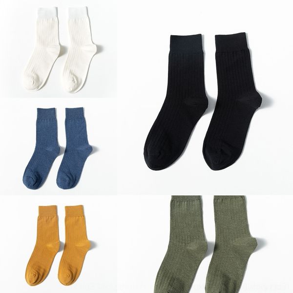 

g4nql новый хлопок цвет socksin осенью и зимой 2020 тверд и мужские случайные хлопка носки простые моды спортивный стиль мужские носки 5skky, Black