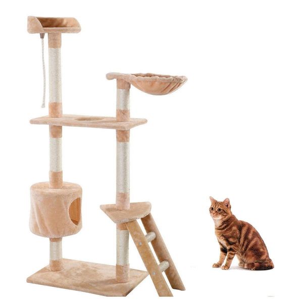 

60" inch kitten pet house hammock cat tree tower condo scratc qylmpr homes2011