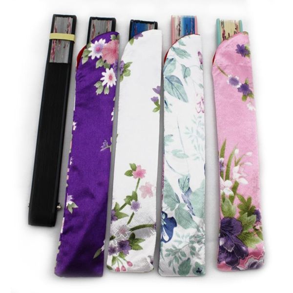 

party favor 1 pcs multicolor exquisite handmade craft arc opening wedding home decor silk satin bag fan accessories