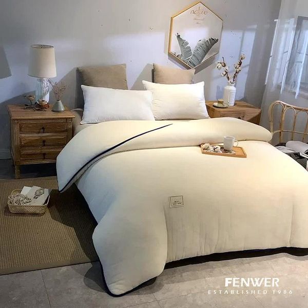 

fenwer winter 100% cotton quilt comforter queen king natural cotton warm duvets quilts 2~3kg